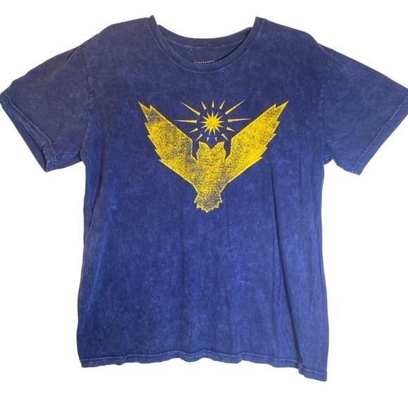 FANTASTIC BEASTS official blue cotton graphic t-shirt tee short sleeve size L - Picture 1 of 4